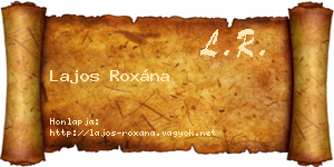 Lajos Roxána névjegykártya