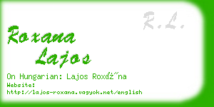 roxana lajos business card
